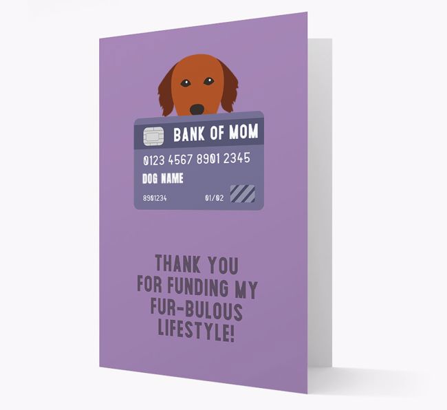 'Bank of Mom' - Personalised {breedFullName} Card